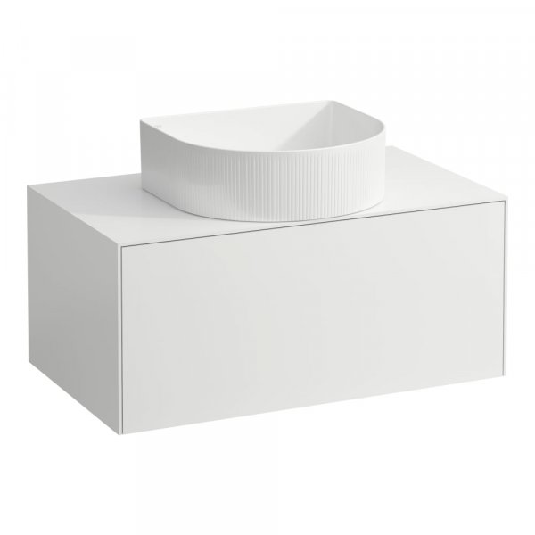 Laufen Sonar 800mm Matt White Drawer Element with Centre Cutout