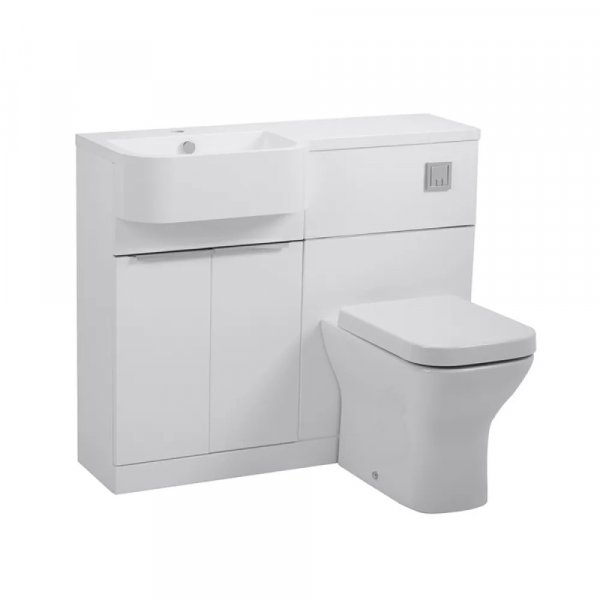 Tavistock Match 1000mm Gloss White Unit and Basin - Left Hand