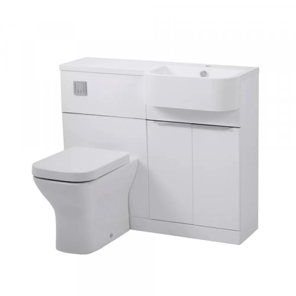 Tavistock Match 1000mm Gloss White Unit and Basin - Right Hand