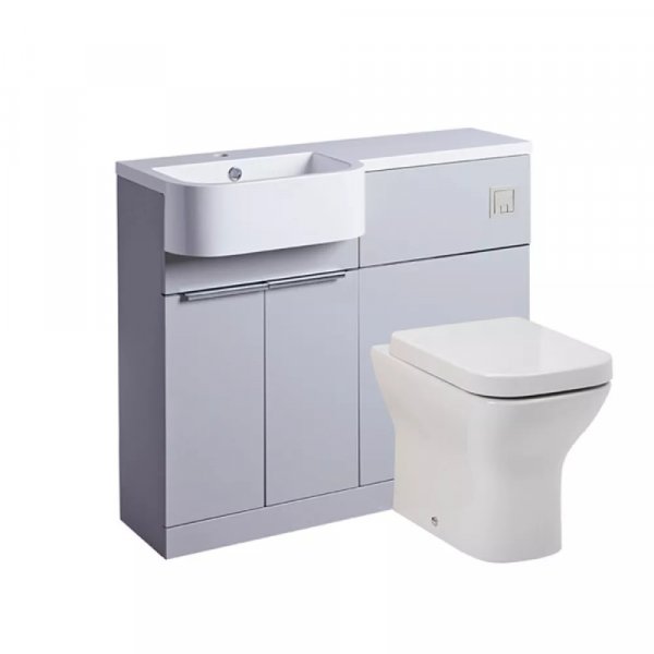 Tavistock Match 1000mm Light Grey Unit and Basin - Left Hand