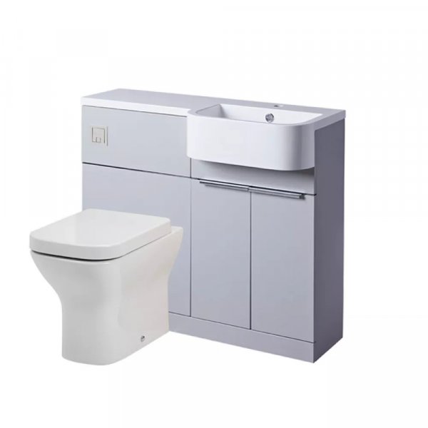 Tavistock Match 1000mm Light Grey Unit and Basin - Right Hand