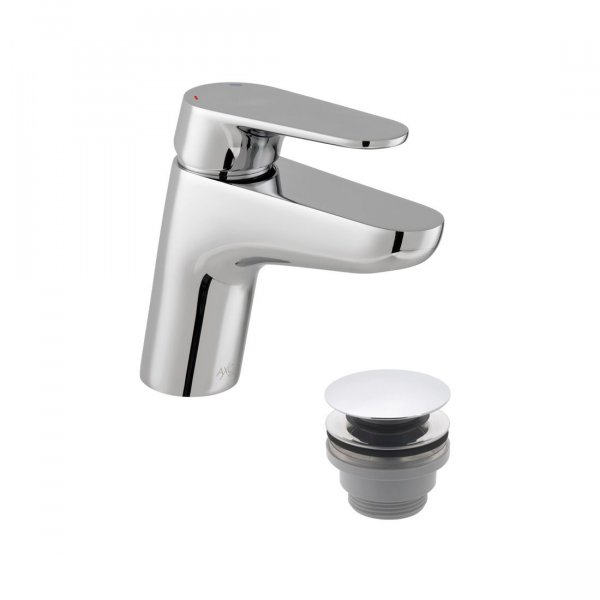 Vado Axces Ava Mono Basin Mixer + Push Basin Waste