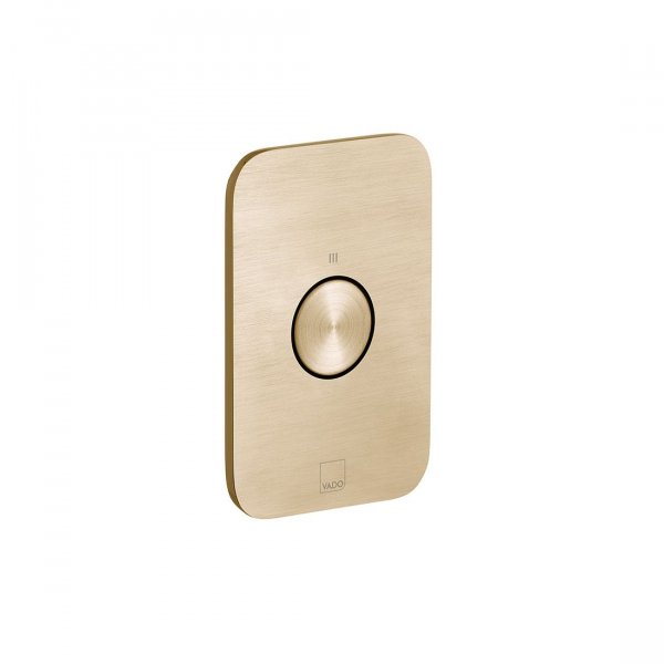 Vado Zone Brushed Gold Vertical Concealed Stop Valve