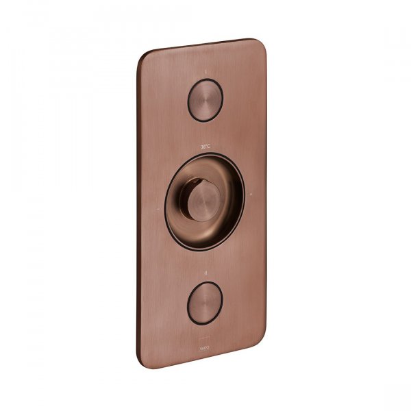 Vado Zone Brushed Bronze 2 Outlet Concealed Thermostatic Shower Valve