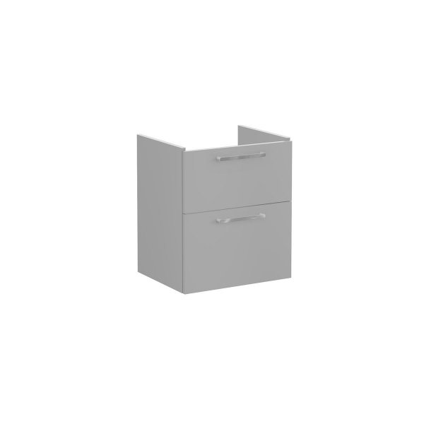 Vitra Root 60cm Basin Unit with Two Drawers - Matt Rock Grey