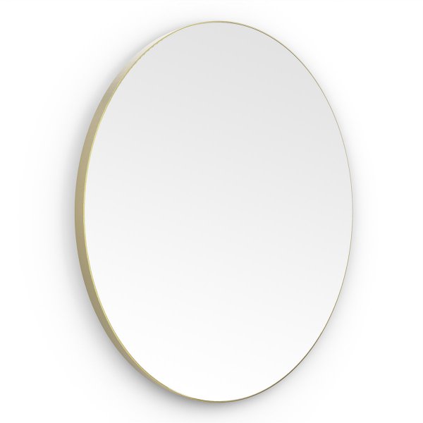 Origins Living Oslo 600mm Round Mirror - Brushed Brass