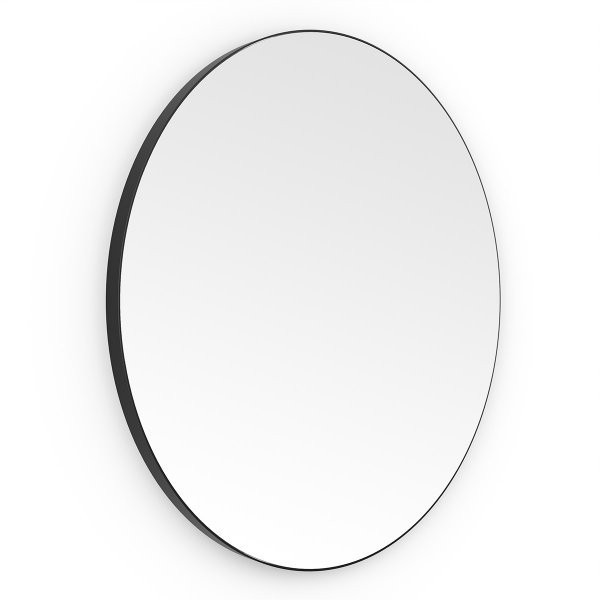 Origins Living Oslo 600mm Round Mirror - Black