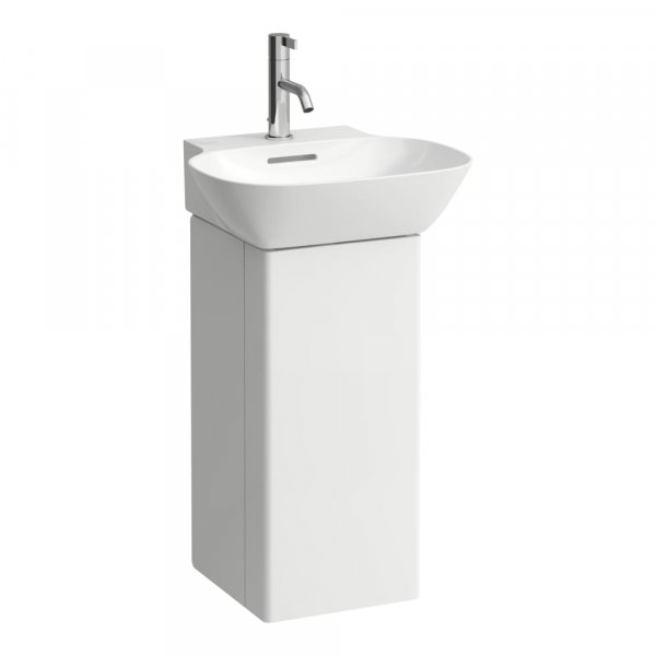 Laufen Ino Matt White 280mm Aluminium Vanity Unit with Push / Pull Hinged Door - Right Hand