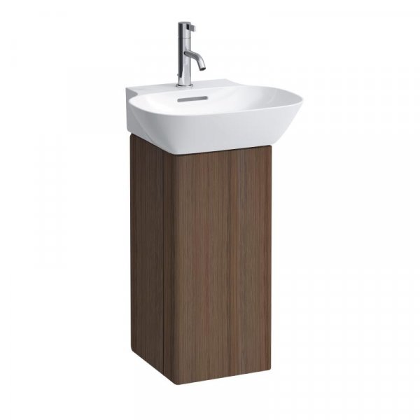 Laufen Ino Dark Walnut 280mm Aluminium Vanity Unit with Push / Pull Hinged Door - Right Hand