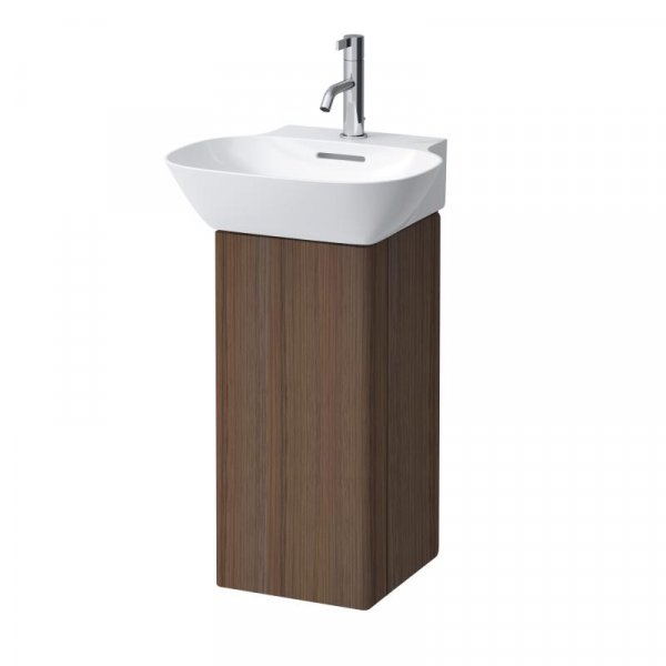 Laufen Ino Dark Walnut 280mm Aluminium Vanity Unit with Push / Pull Hinged Door - Left Hand