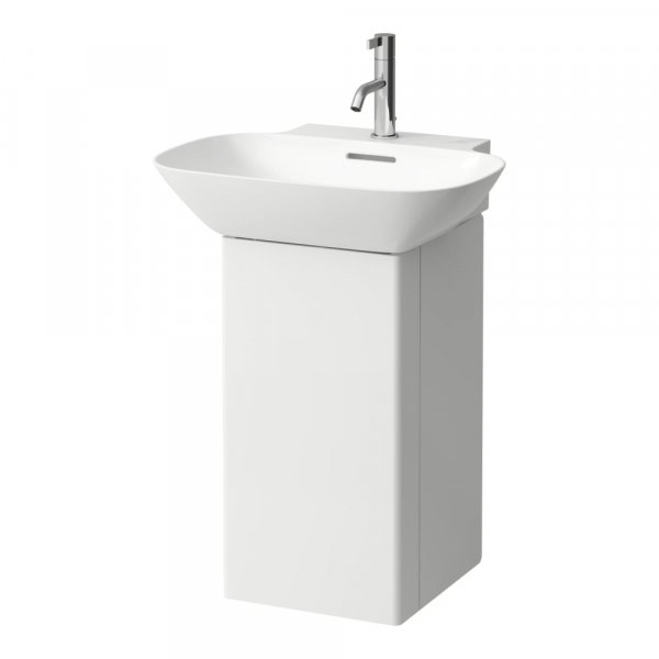 Laufen Ino Matt White 320mm Aluminium Vanity Unit with Push / Pull Hinged Door - Left Hand