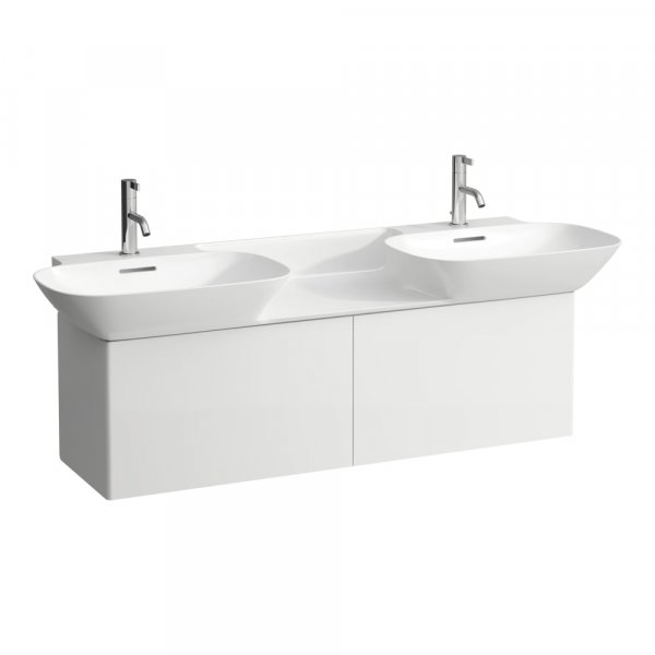 Laufen Ino Matt White 1200mm Aluminium Vanity Unit with 2 Drawers