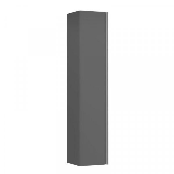 Laufen Base Traffic Grey 350 x 1650mm Tall Cabinet with 1 Door & Anodised Aluminium Handle - Left Hand