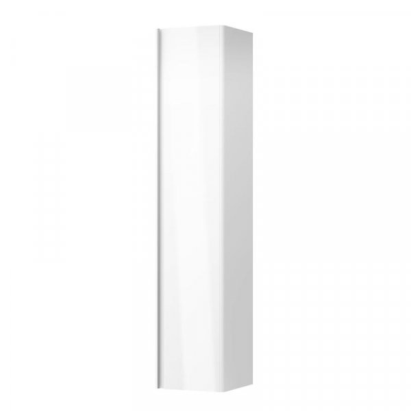 Laufen Base Gloss White 350 x 1650mm Tall Cabinet with 1 Door & Anodised Aluminium Handle - Right Hand