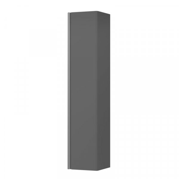 Laufen Base Traffic Grey 350 x 1650mm Tall Cabinet with 1 Door & Anodised Aluminium Handle - Right Hand