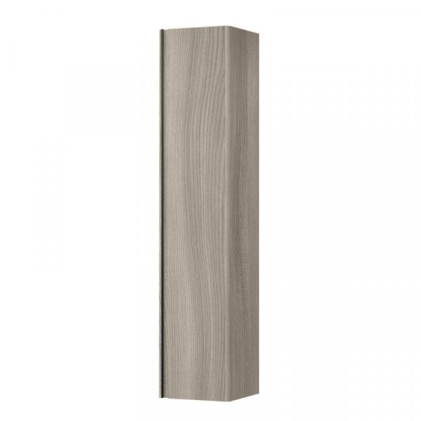 Laufen Base Light Elm 350 x 1650mm Tall Cabinet with 1 Door & Black Aluminium Handle - Right Hand