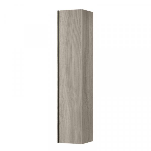 Laufen Base Light Elm 350 x 1650mm Tall Cabinet with 1 Door & Black Aluminium Handle - Right Hand