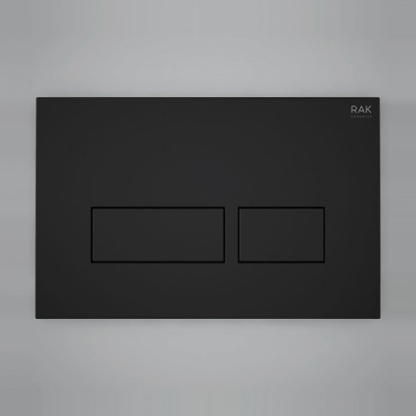 RAK Ecofix Matt Black Flush Plate With Rectangular Push Plates