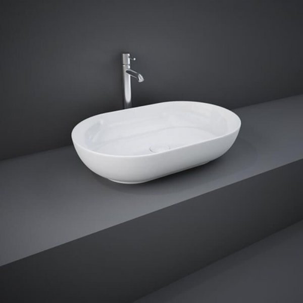 RAK Feeling 550mm Oval Countertop Basin - Alpine White