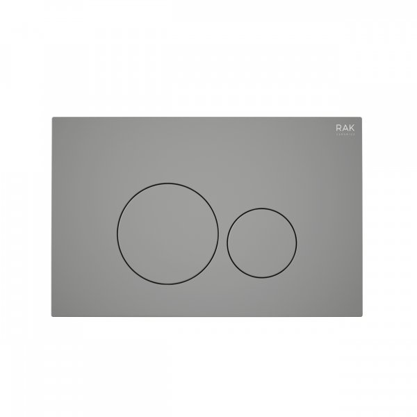 RAK Ecofix Flush Plate With Round Push Button - Matt Grey
