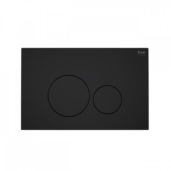 RAK Ecofix Flush Plate With Round Push Button - Matt Black