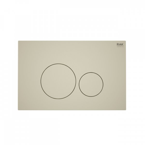 RAK Ecofix Flush Plate With Round Push Button - Matt Greige