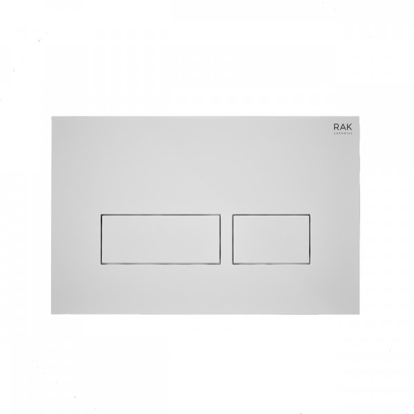 RAK Ecofix Flush Plate With Rectangular Push Button - Matt White