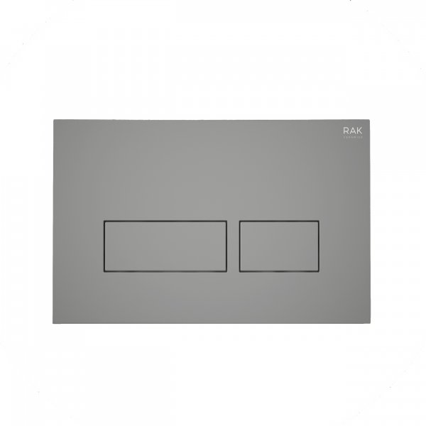 RAK Ecofix Flush Plate With Rectangular Push Button - Matt Grey
