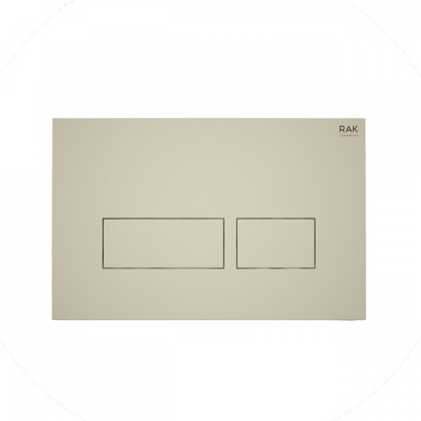 RAK Ecofix Flush Plate With Rectangular Push Button - Matt Greige