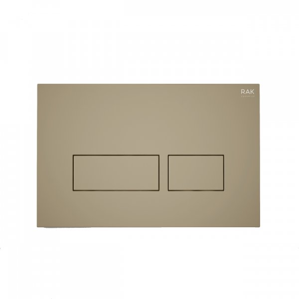 RAK Ecofix Flush Plate With Rectangular Push Button - Cappuccino