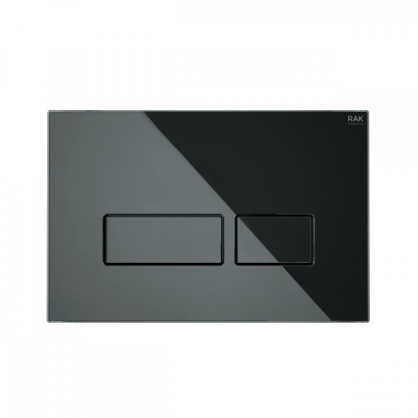 RAK Ecofix Flush Plate With Rectangular Push Button - Black