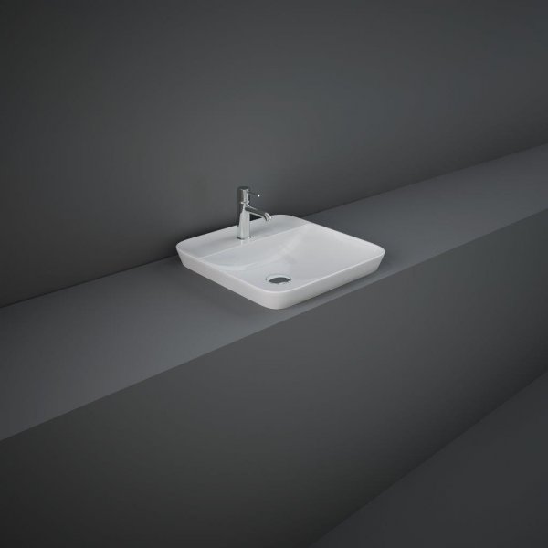 RAK Variant Square Drop-In Basin 420mm 1th - Alpine White