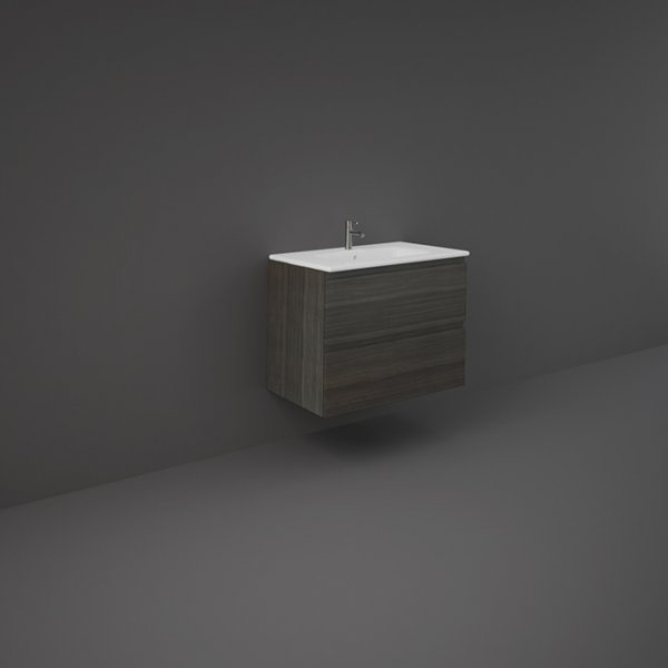 RAK Joy Wall Hung Vanity 800mm (Moka Walnut) - Brown