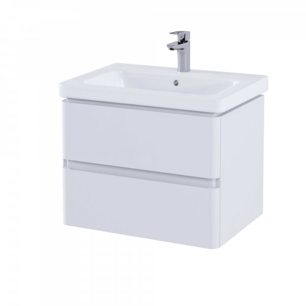 RAK Resort 650mm Double Drawer Basin Unit - Matt White