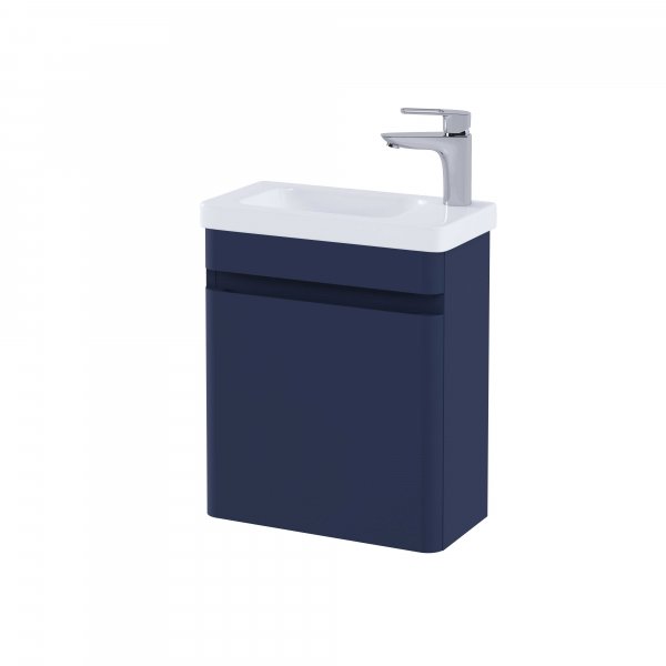 RAK Resort 450mm Cloakroom Basin Unit - Matt Denim Blue