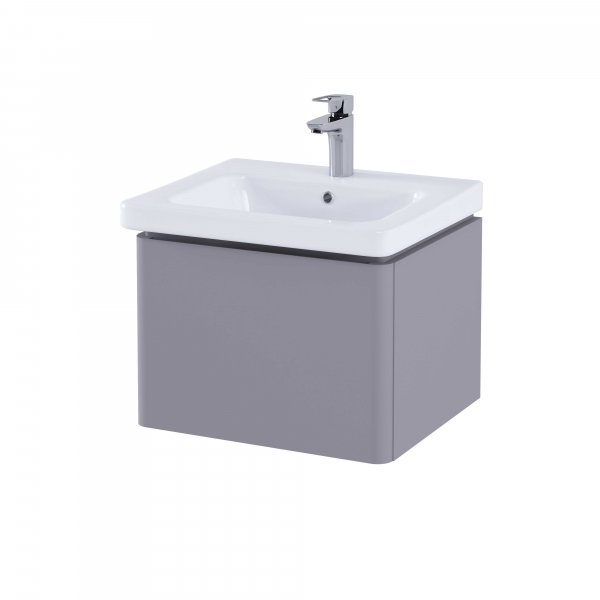 RAK Resort 500mm Single Draw Basin Unit - Matt Mushroom