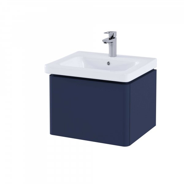 RAK Resort 500mm Single Draw Basin Unit - Matt Denim Blue