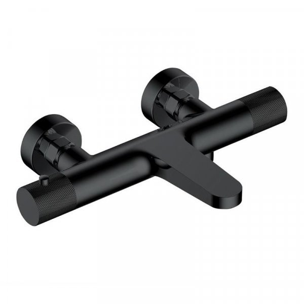 RAK Amalfi Wall Mounted Exposed Thermostatic Bath Shower Mixer - Black