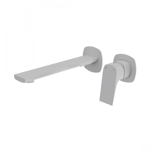 Vado Cameo Lever Wall Mounted Basin Mixer for Low Pressure System - Matt White