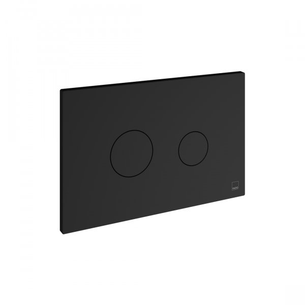 Vado Cameo Round Button Flush Plate - Matt Black