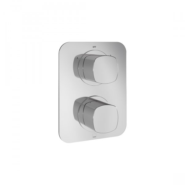 Vado Cameo 2 Outlet 2 Handle Concealed Thermostatic Valve - Chrome