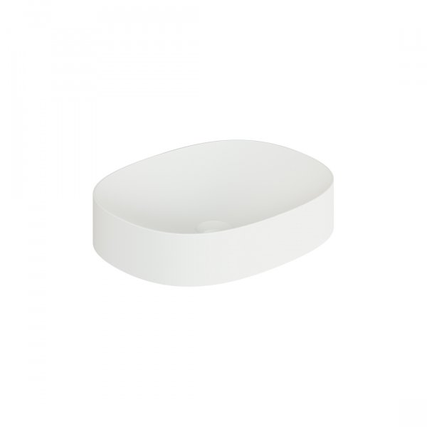 Vado Cameo Oval Countertop Basin - Arctic White