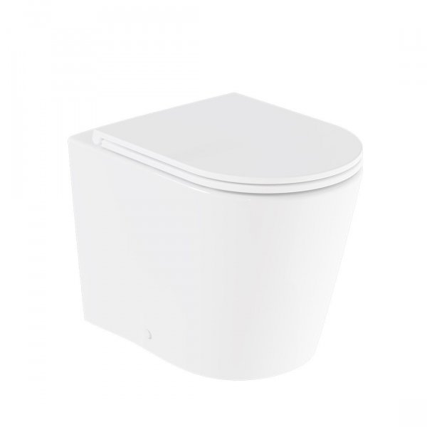 Vado Cameo Back to Wall Toilet Pan with Round Bowl - Gloss White