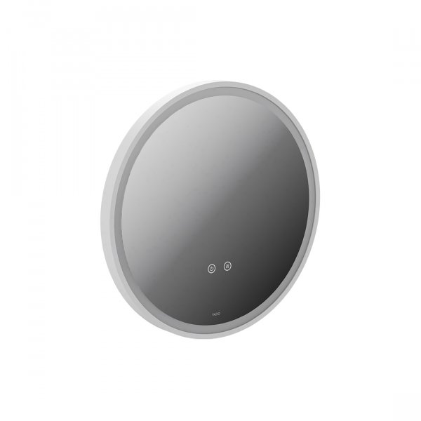 Vado Cameo 500mm Illuminated Round Mirror with Demister - Matt White