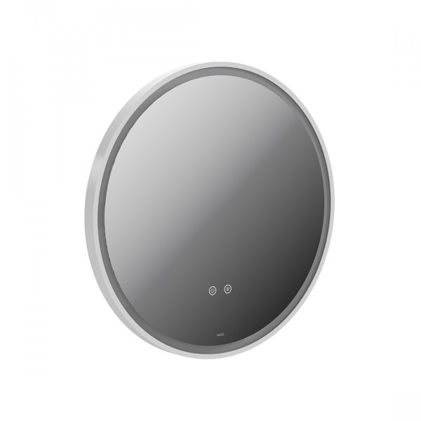 Vado Cameo 600mm Illuminated Round Mirror with Demister - Matt White