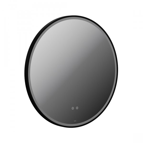 Vado Cameo 800mm Illuminated Round Mirror with Demister - Matt Black