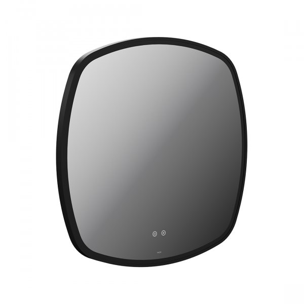 Vado Cameo 800mm Illuminated Soft Square Mirror with Demister - Matt Black