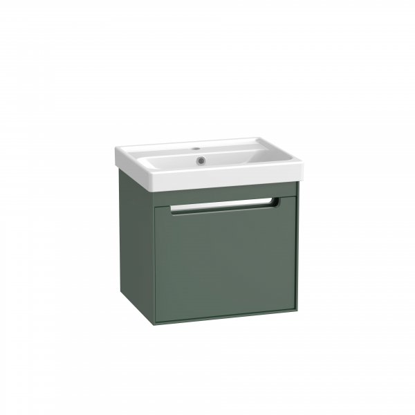 Tavistock Acumen 500mm Wall Mounted Vanity Unit & Basin - Viridian Green