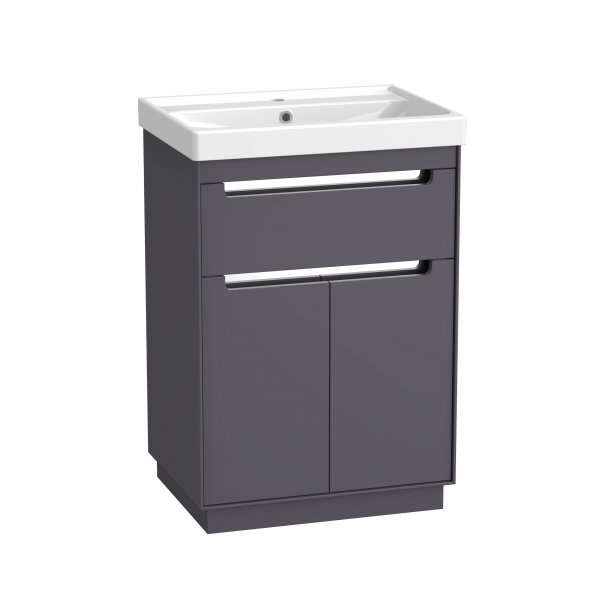 Tavistock Acumen 600mm Floor Mounted Vanity Unit & Basin - Storm Grey