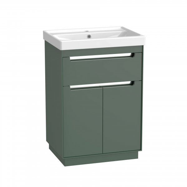 Tavistock Acumen 600mm Floor Mounted Vanity Unit & Basin - Viridian Green